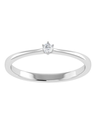 Argolla de oro blanco 14 k diamante Argolla de oro blanco 14 k diamante
