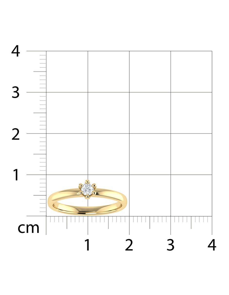 Argolla de oro 14 k diamante 6