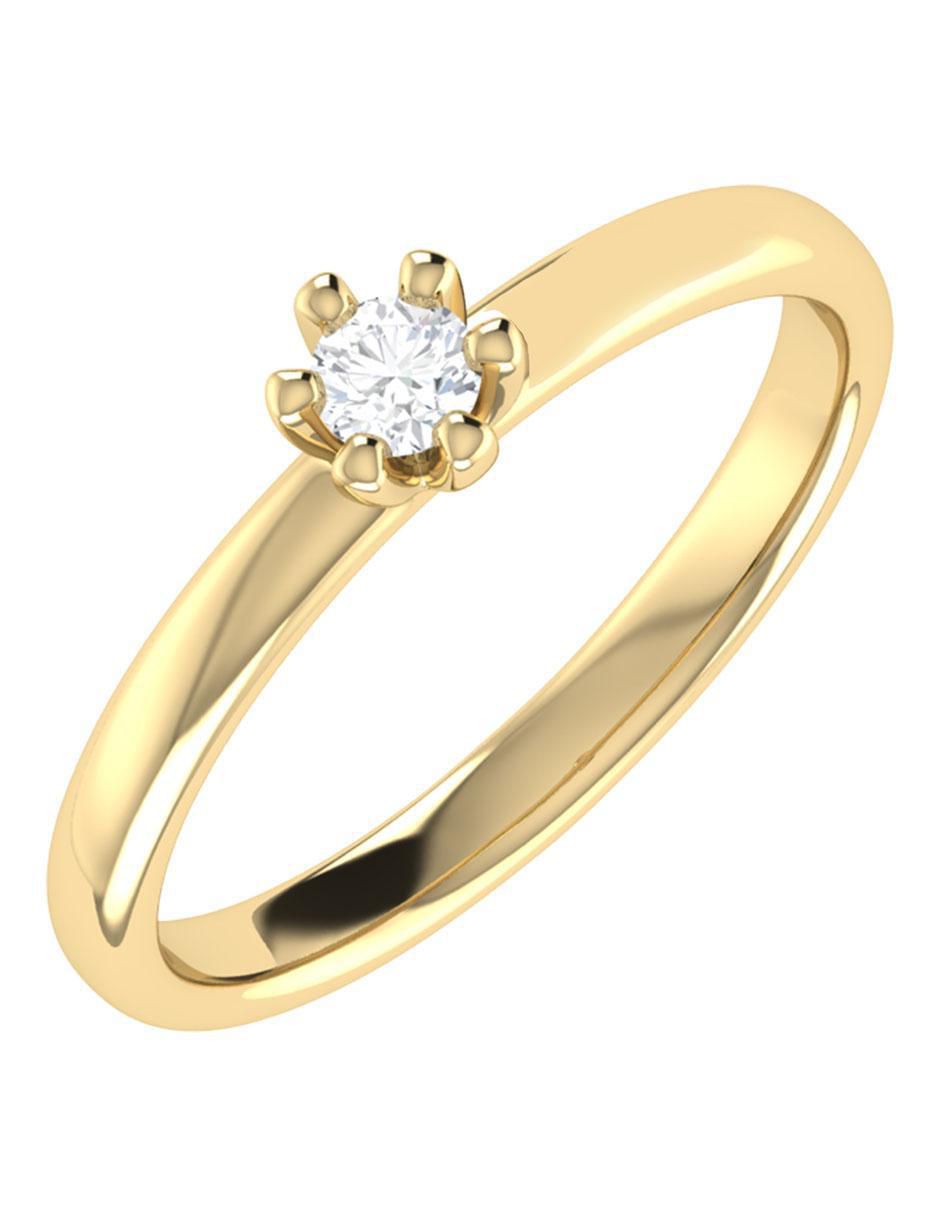 Argolla de oro 14 k diamante 5