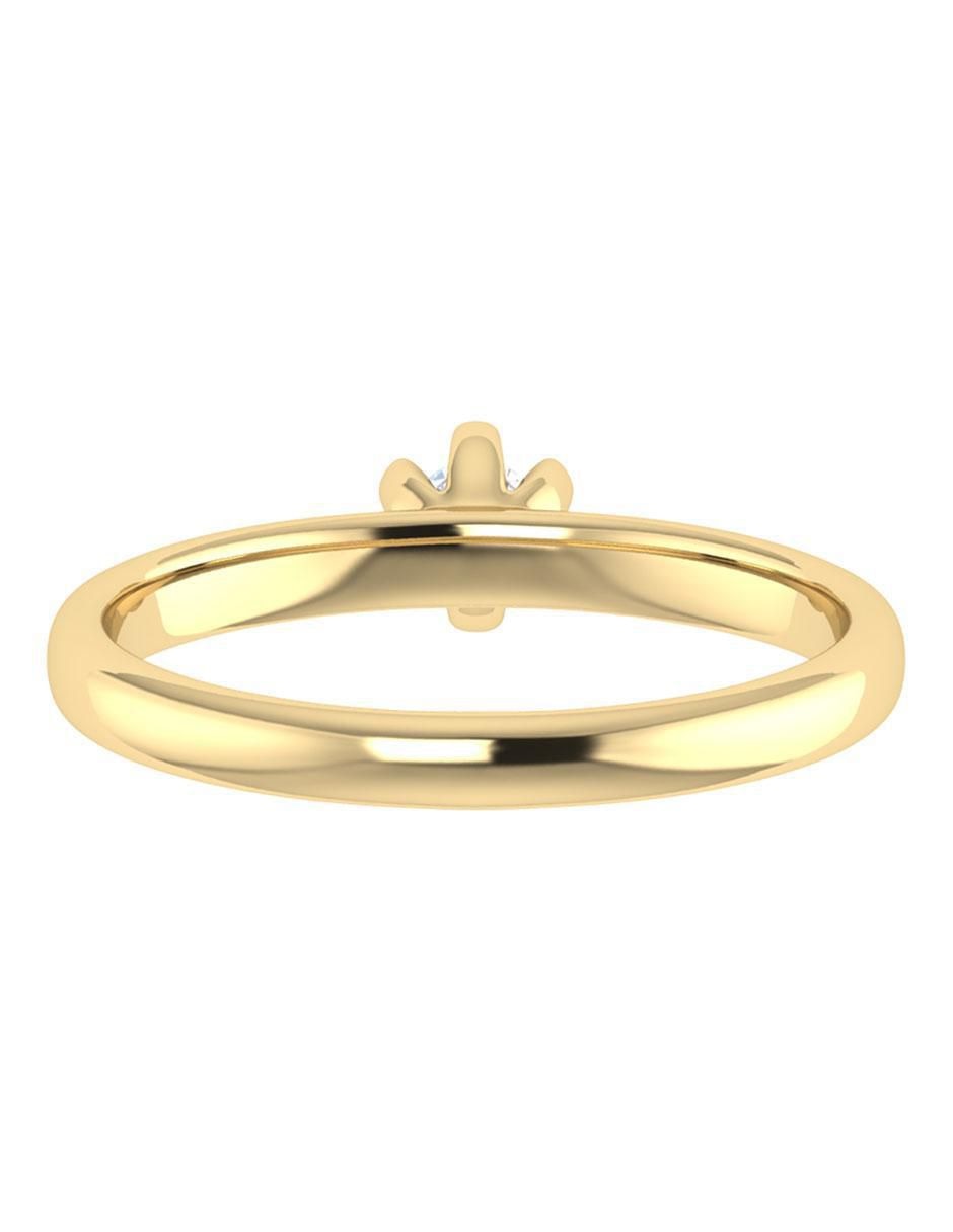 Argolla de oro 14 k diamante 3