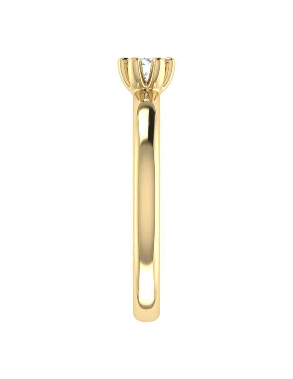 Argolla de oro 14 k diamante 2