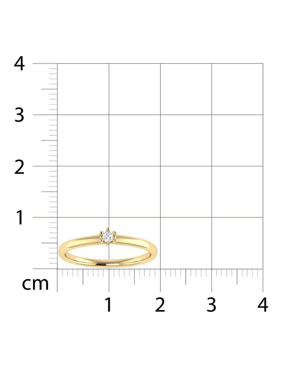Argolla de oro 14 k diamante 7
