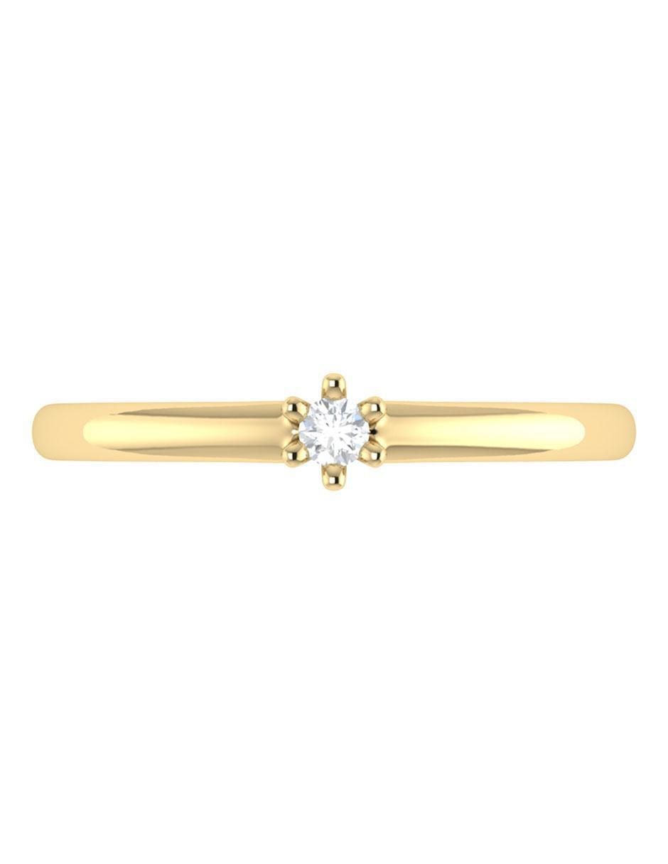 Argolla de oro 14 k diamante 4