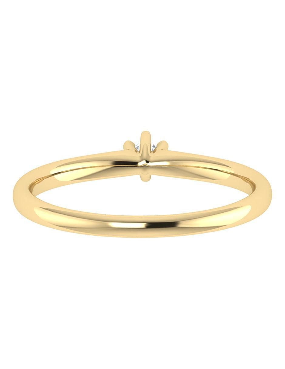 Argolla de oro 14 k diamante 3