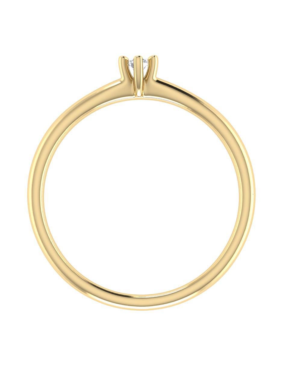 Argolla de oro 14 k diamante 2