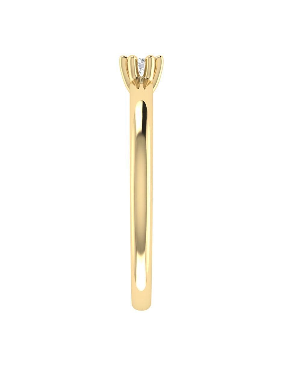 Argolla de oro 14 k diamante 6