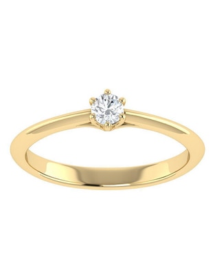 Argolla de oro 14 k diamante