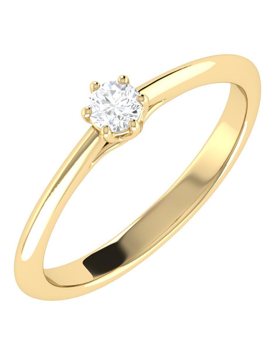 Argolla de oro 14 k diamante 5
