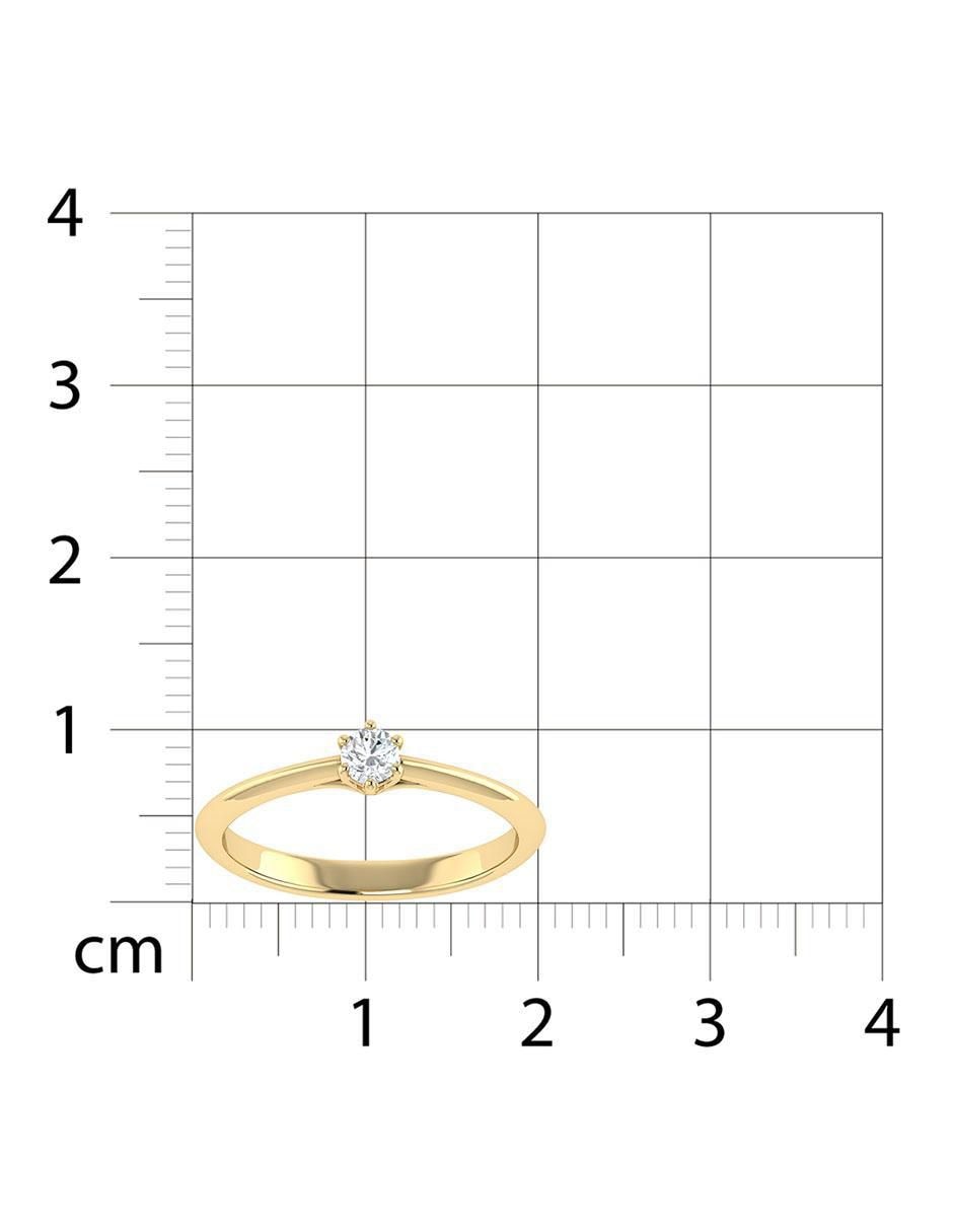 Argolla de oro 14 k diamante 6