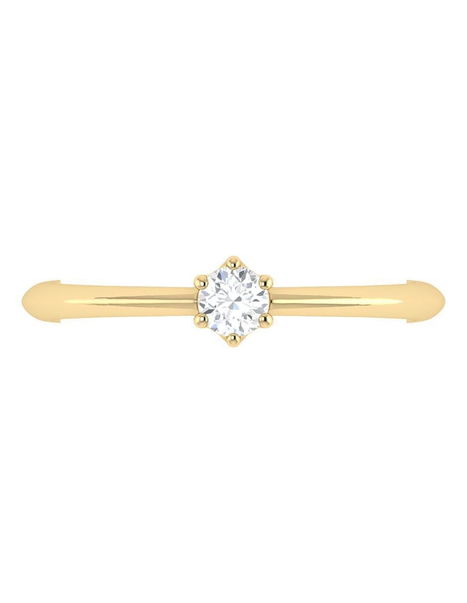 Argolla de oro 14 k diamante