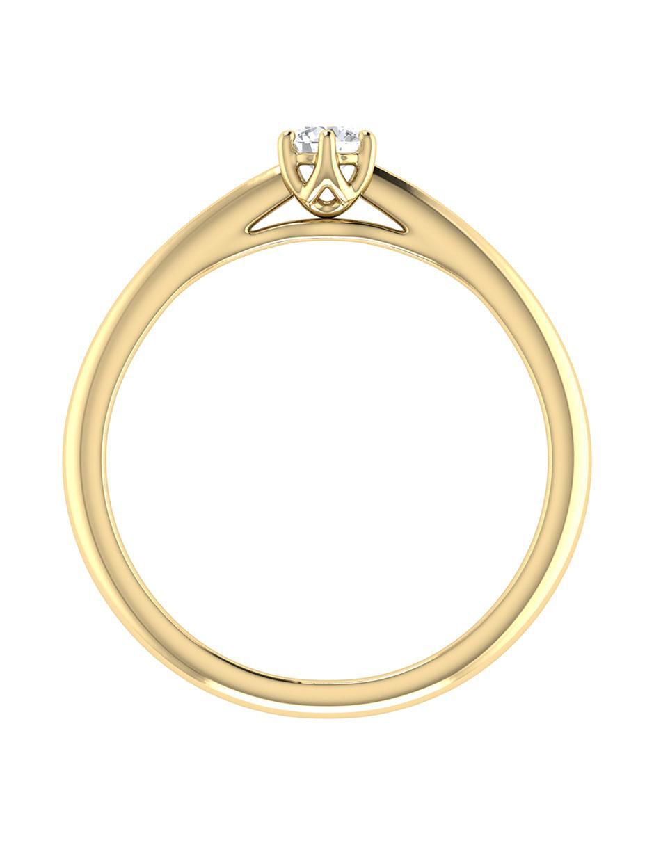 Argolla de oro 14 k diamante