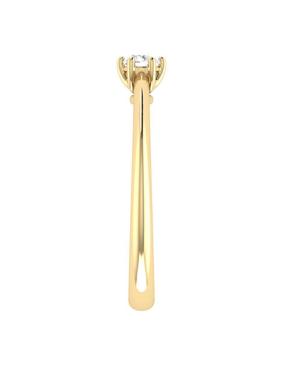 Argolla de oro 14 k diamante