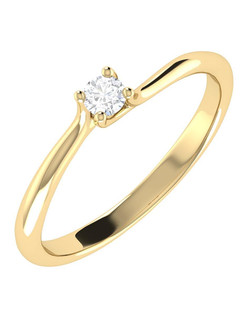 Argolla de oro 14 k diamante 5