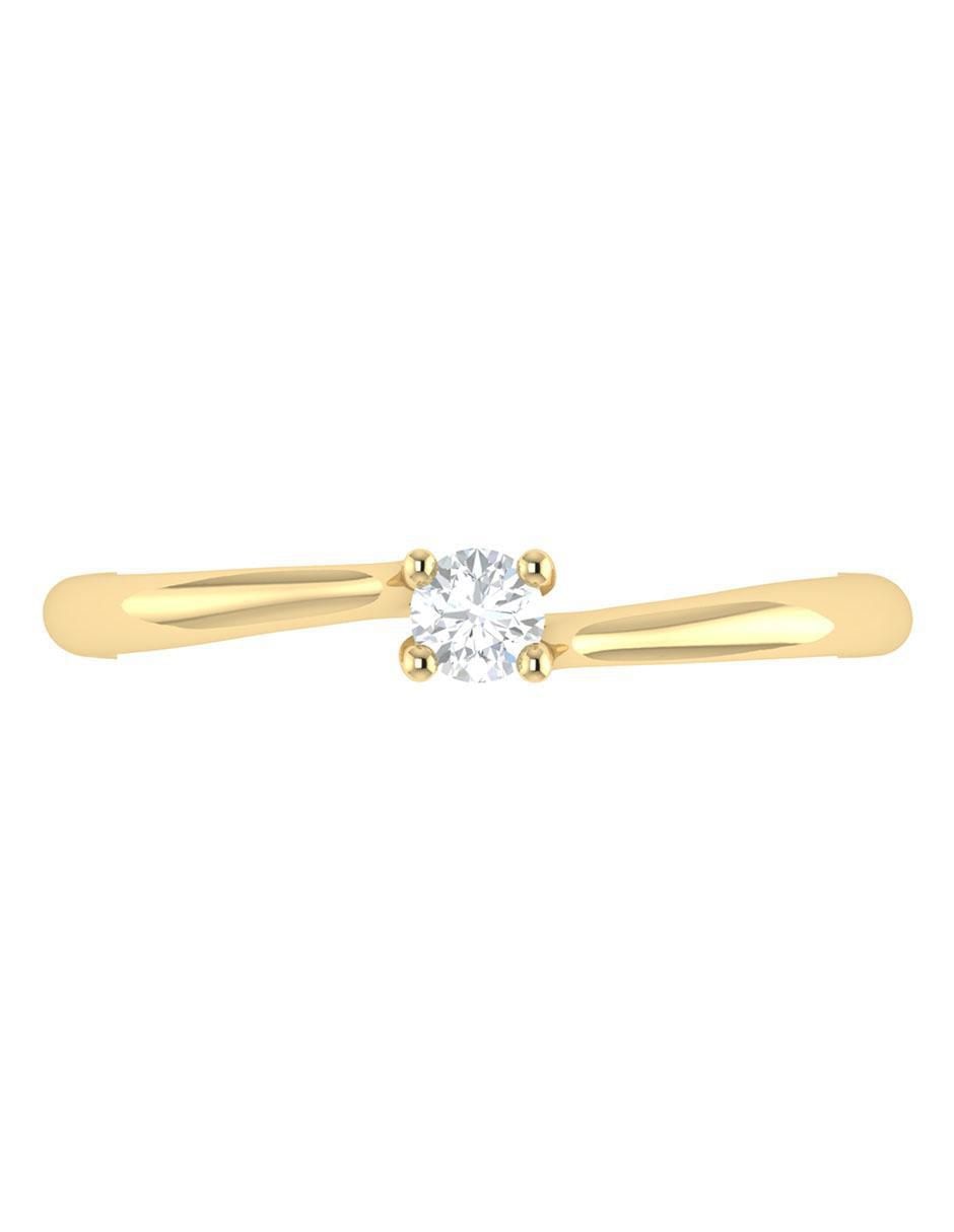 Argolla de oro 14 k diamante 4