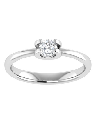 Argolla de oro blanco 14 k diamante Argolla de oro blanco 14 k diamante