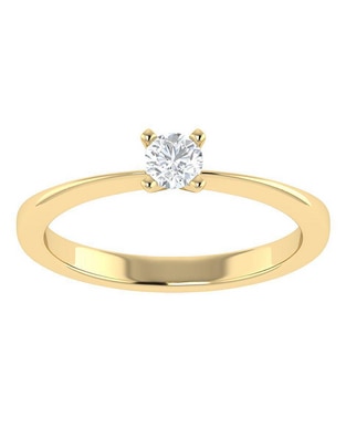 Argolla de oro 14 k diamante