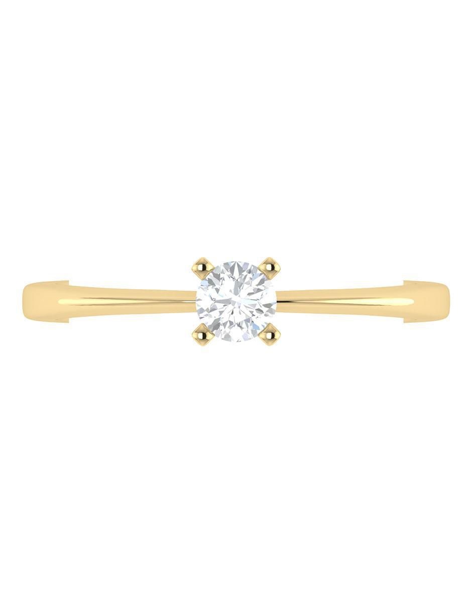 Argolla de oro 14 k diamante 4