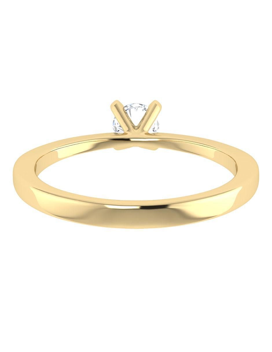 Argolla de oro 14 k diamante 3