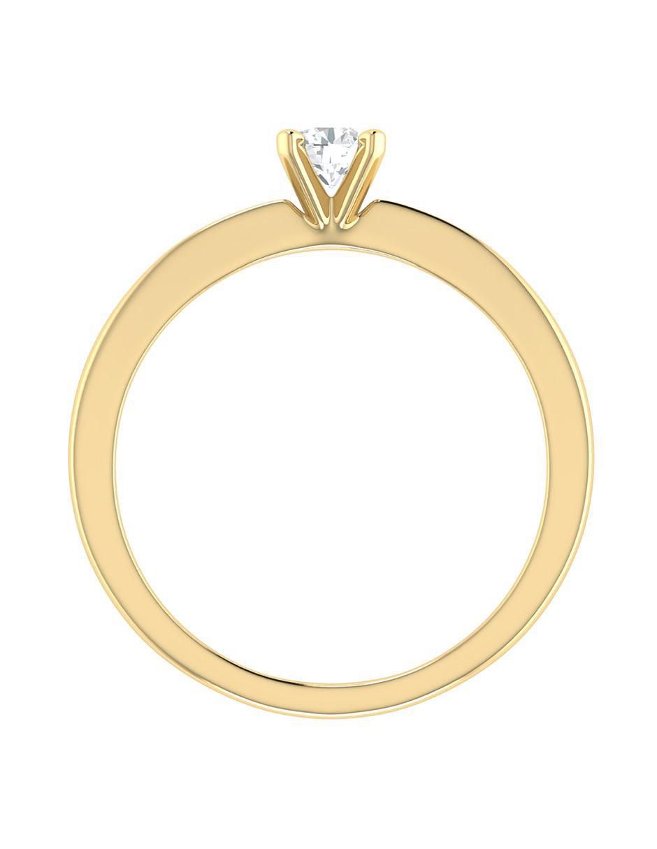 Argolla de oro 14 k diamante 2