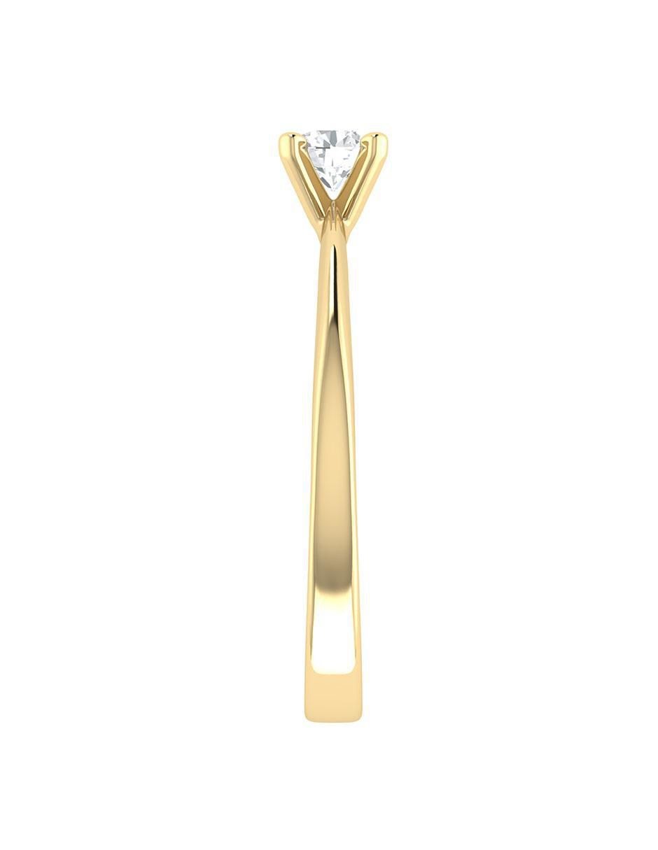 Argolla de oro 14 k diamante 6