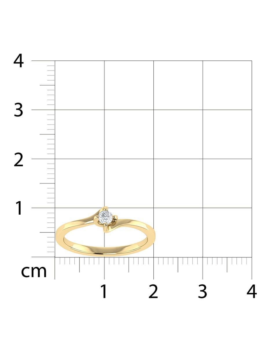 Argolla de oro 14 k diamante 6