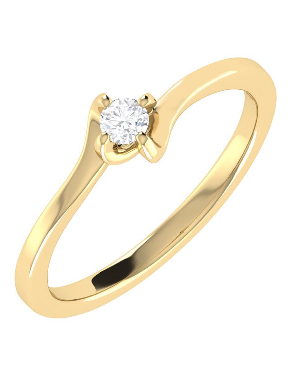 Argolla de oro 14 k diamante 5
