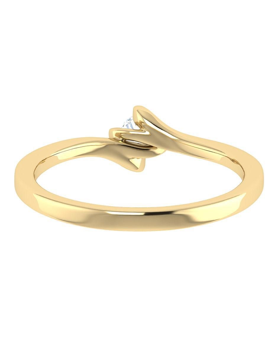 Argolla de oro 14 k diamante 4