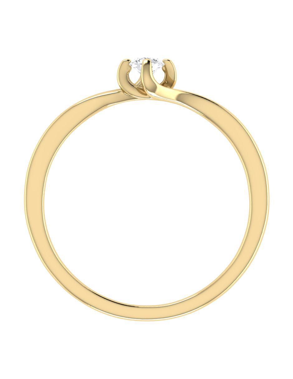 Argolla de oro 14 k diamante 3
