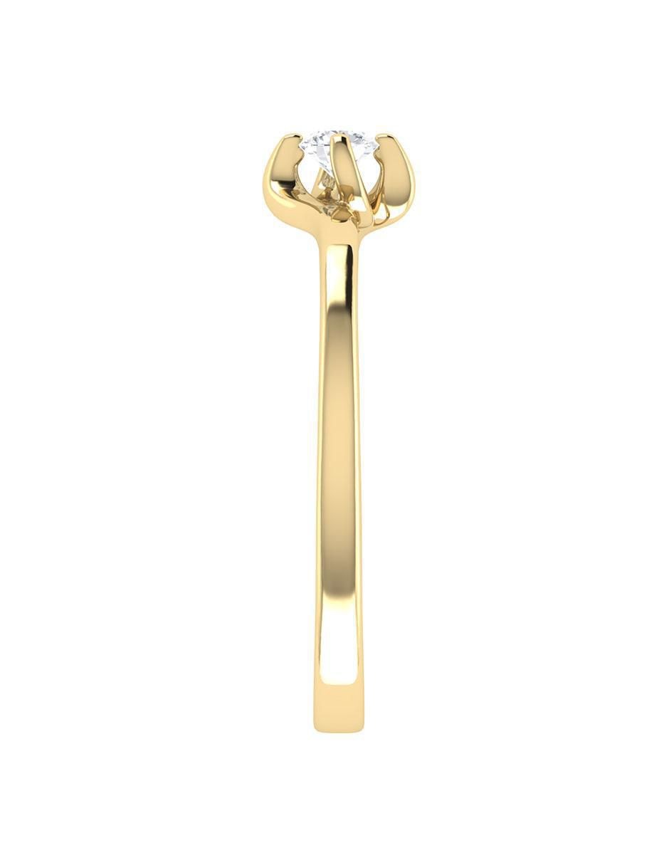 Argolla de oro 14 k diamante 2