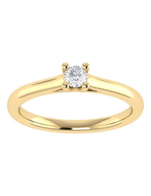 Argolla de oro 14 k diamante