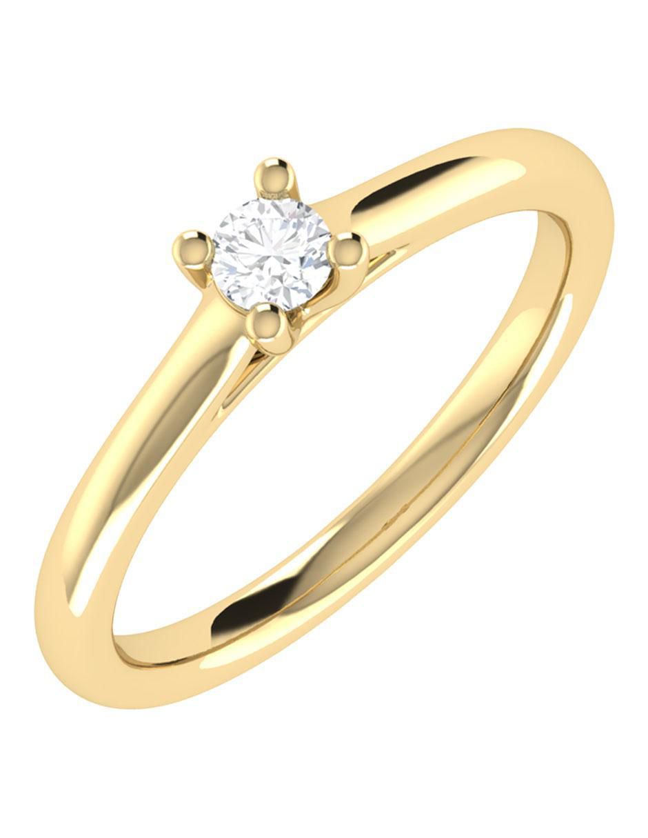 Argolla de oro 14 k diamante 5
