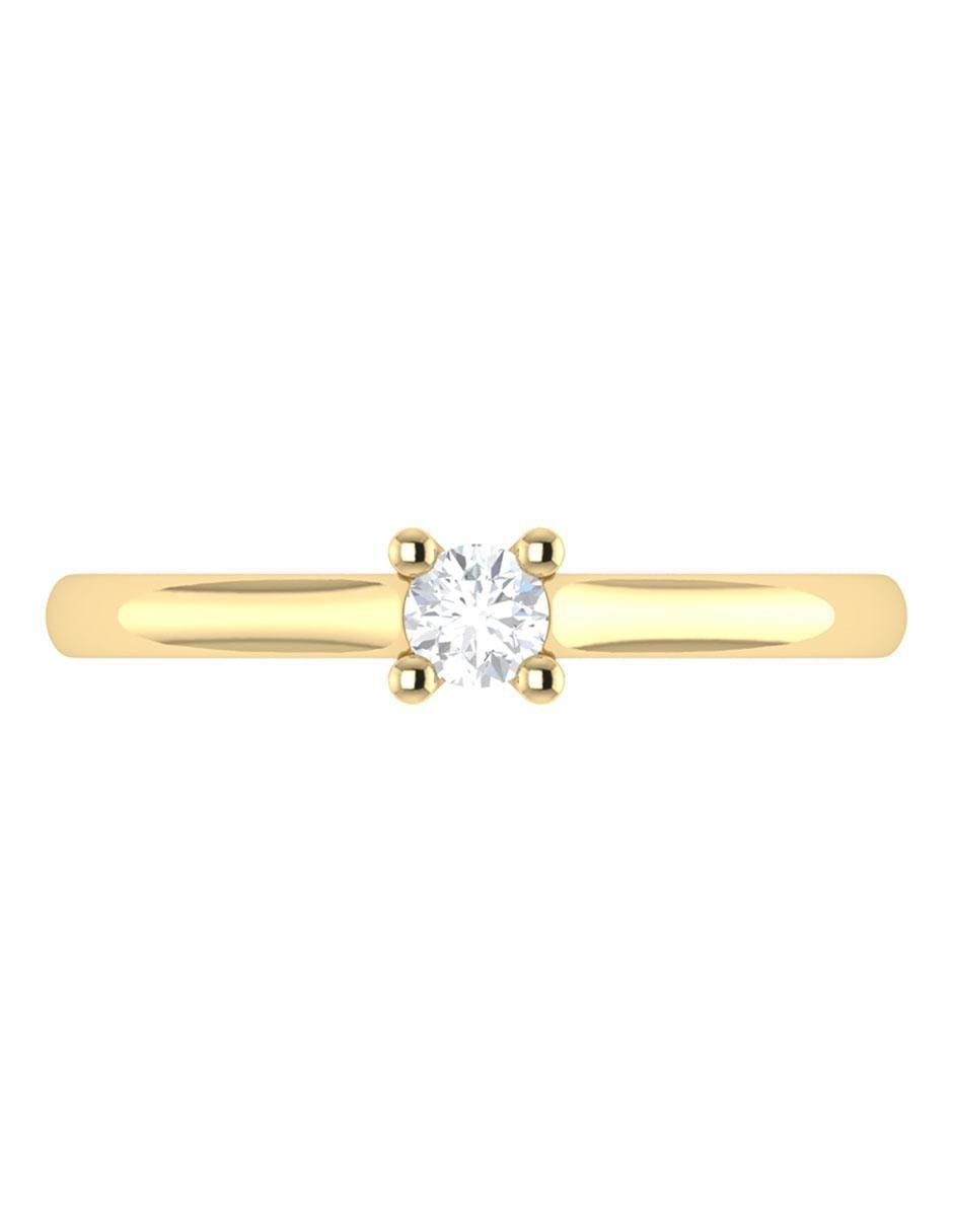 Argolla de oro 14 k diamante
