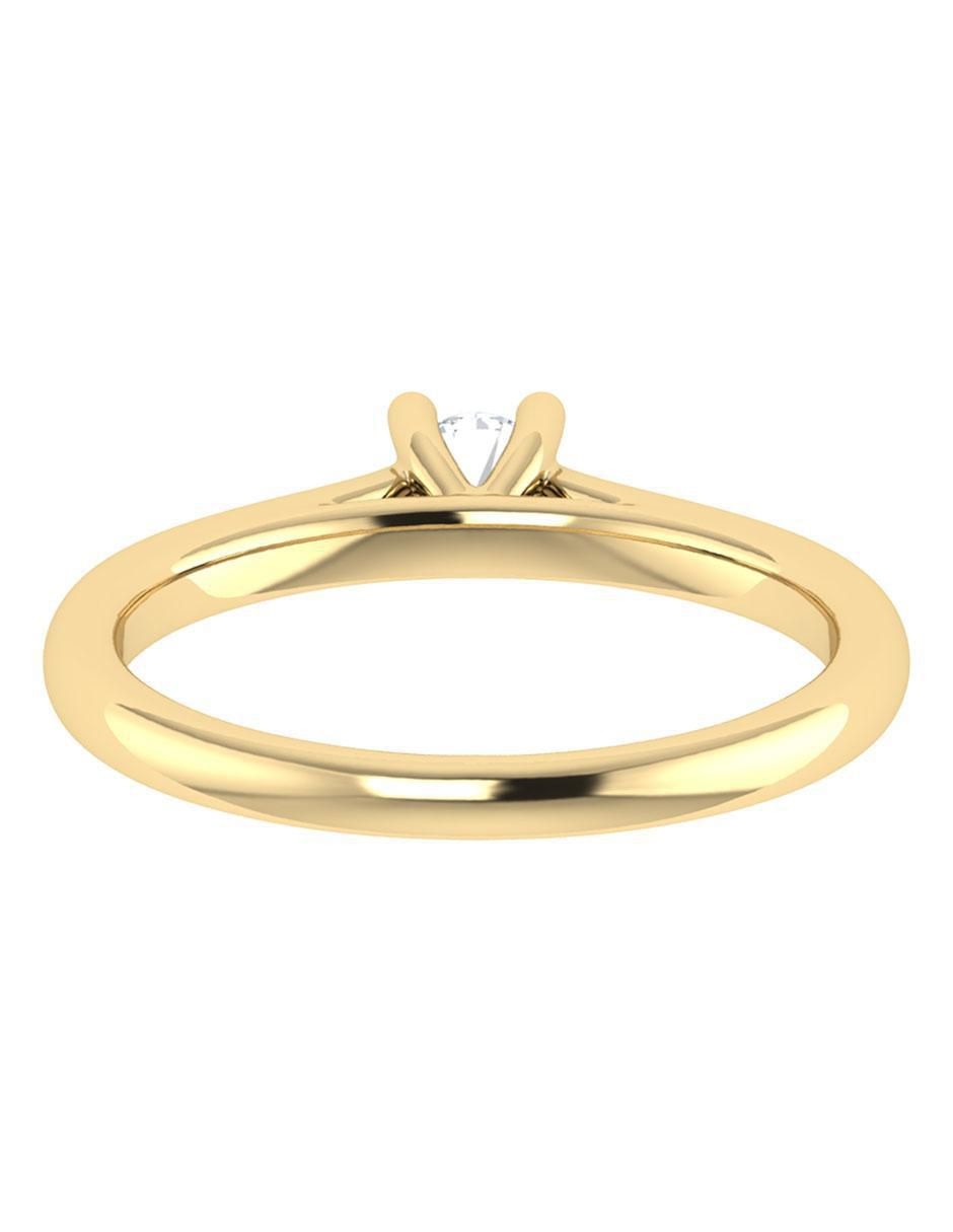Argolla de oro 14 k diamante