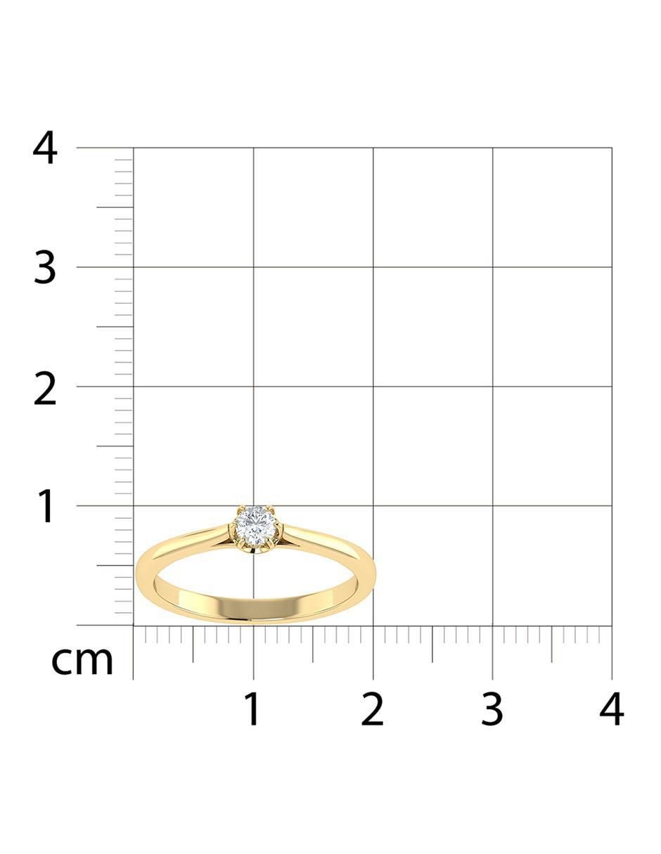 Argolla de oro 14 k diamante 6