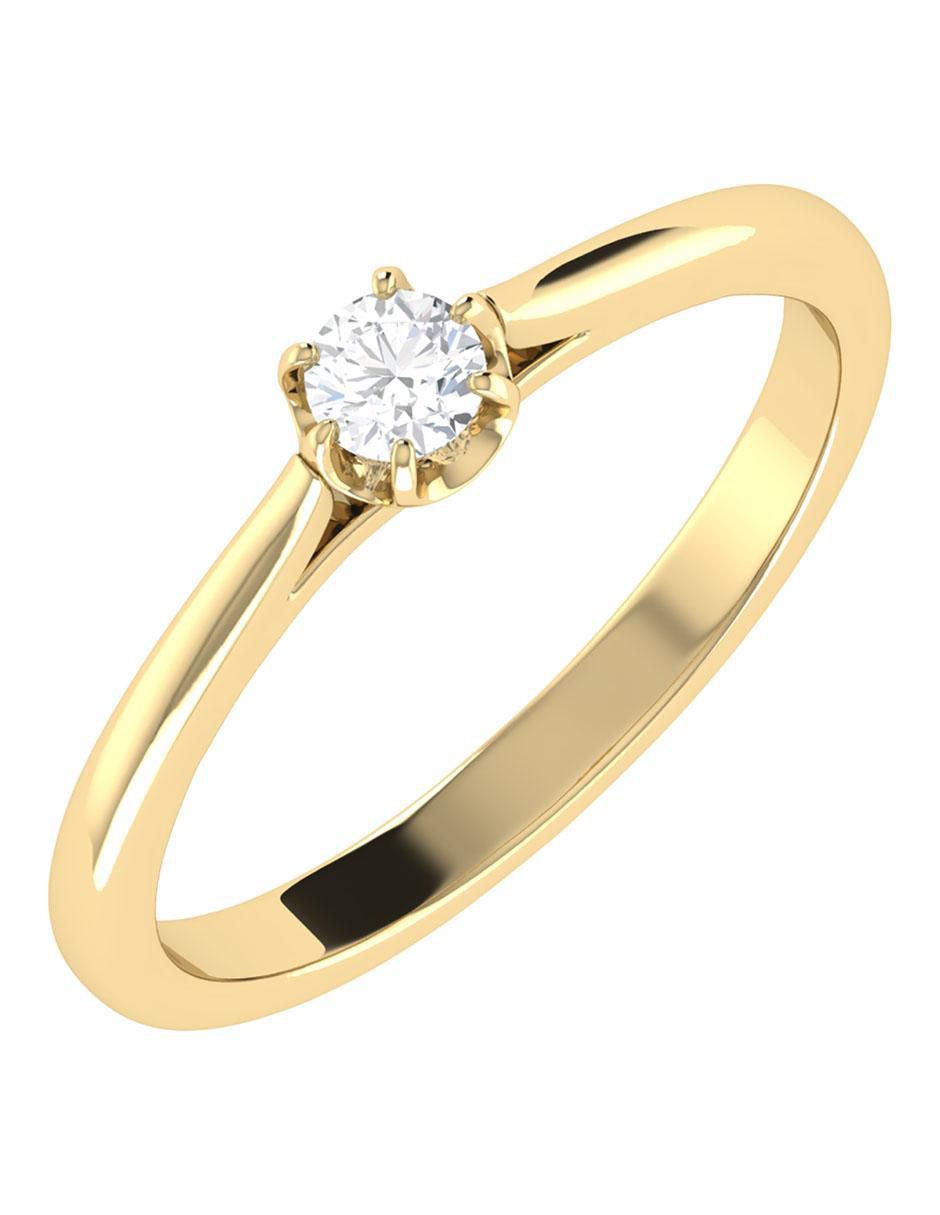 Argolla de oro 14 k diamante 5