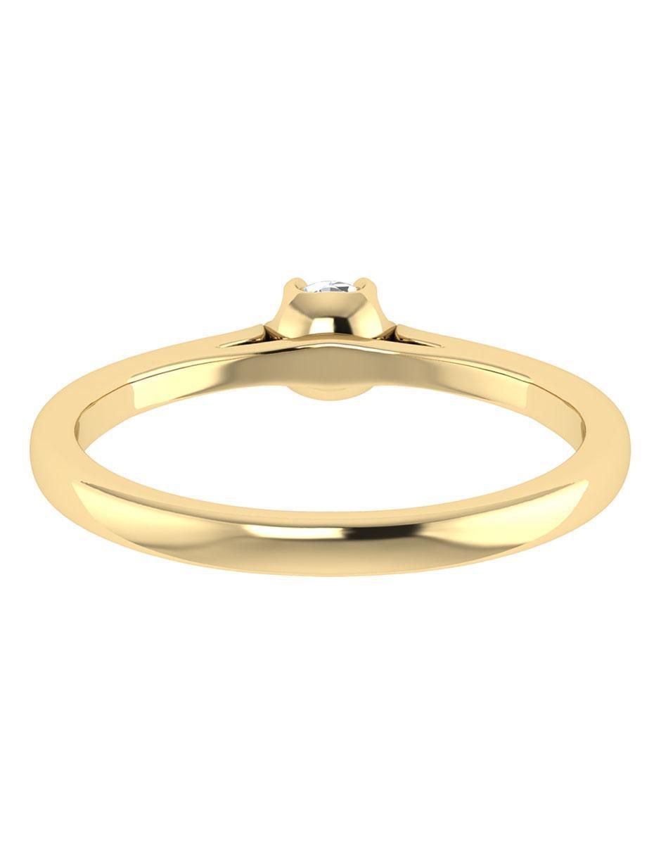 Argolla de oro 14 k diamante 3