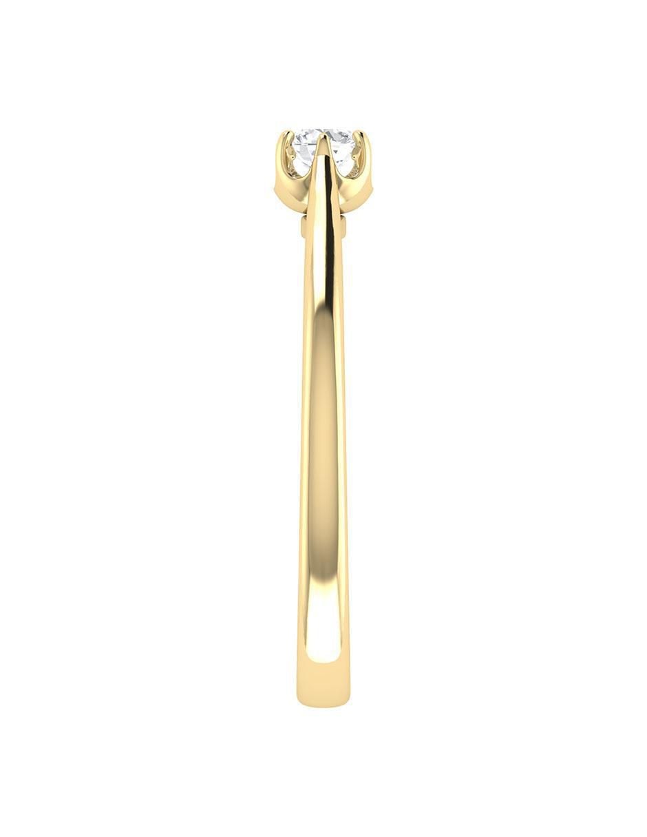 Argolla de oro 14 k diamante 2