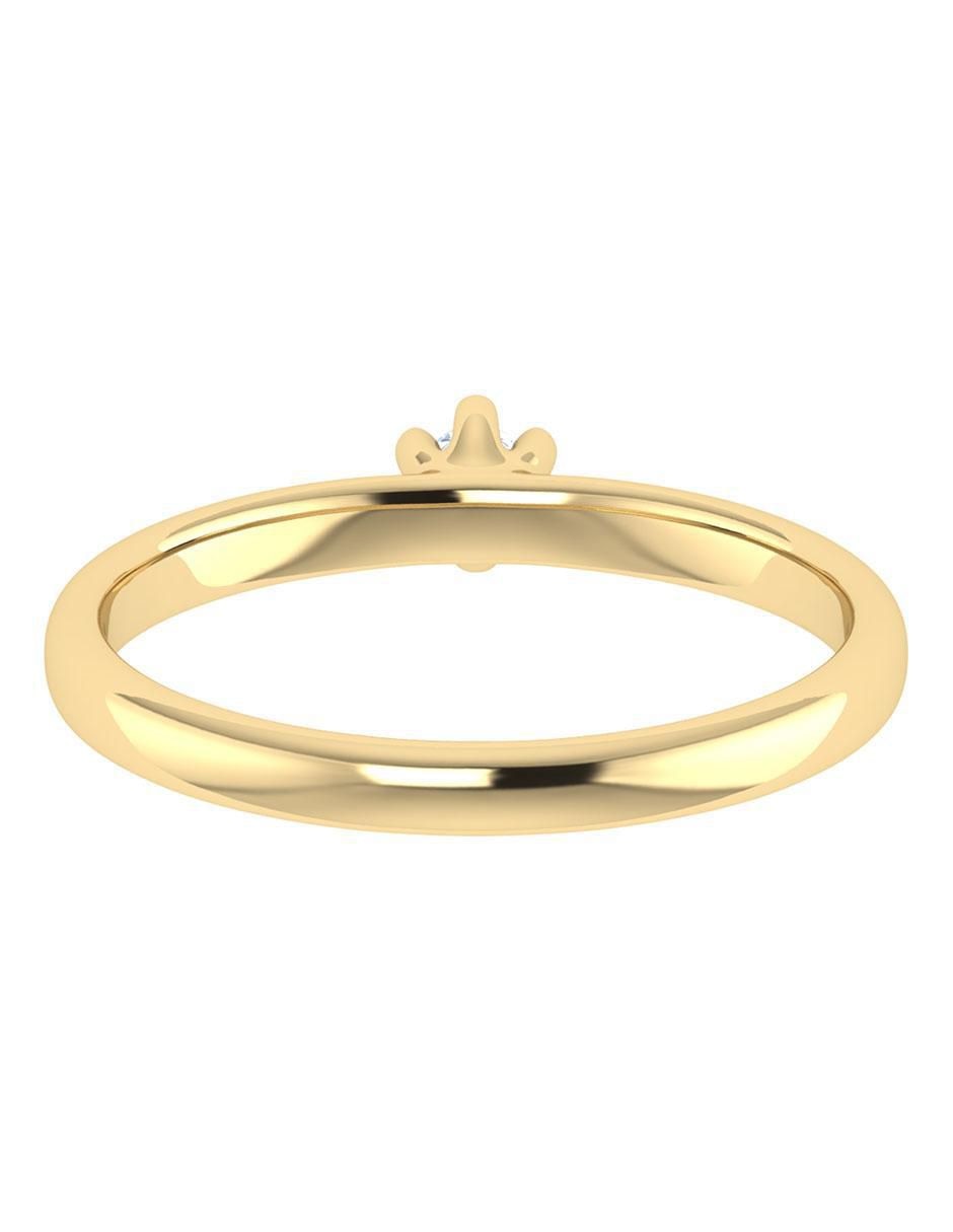 Argolla de oro 14 k diamante 3