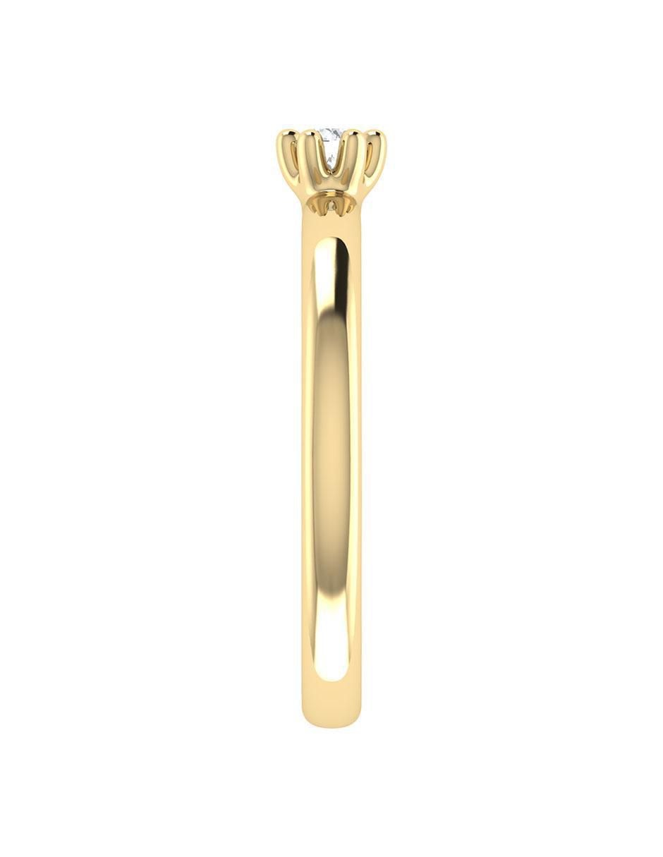 Argolla de oro 14 k diamante 2
