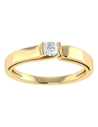 Argolla de oro 14 k diamante