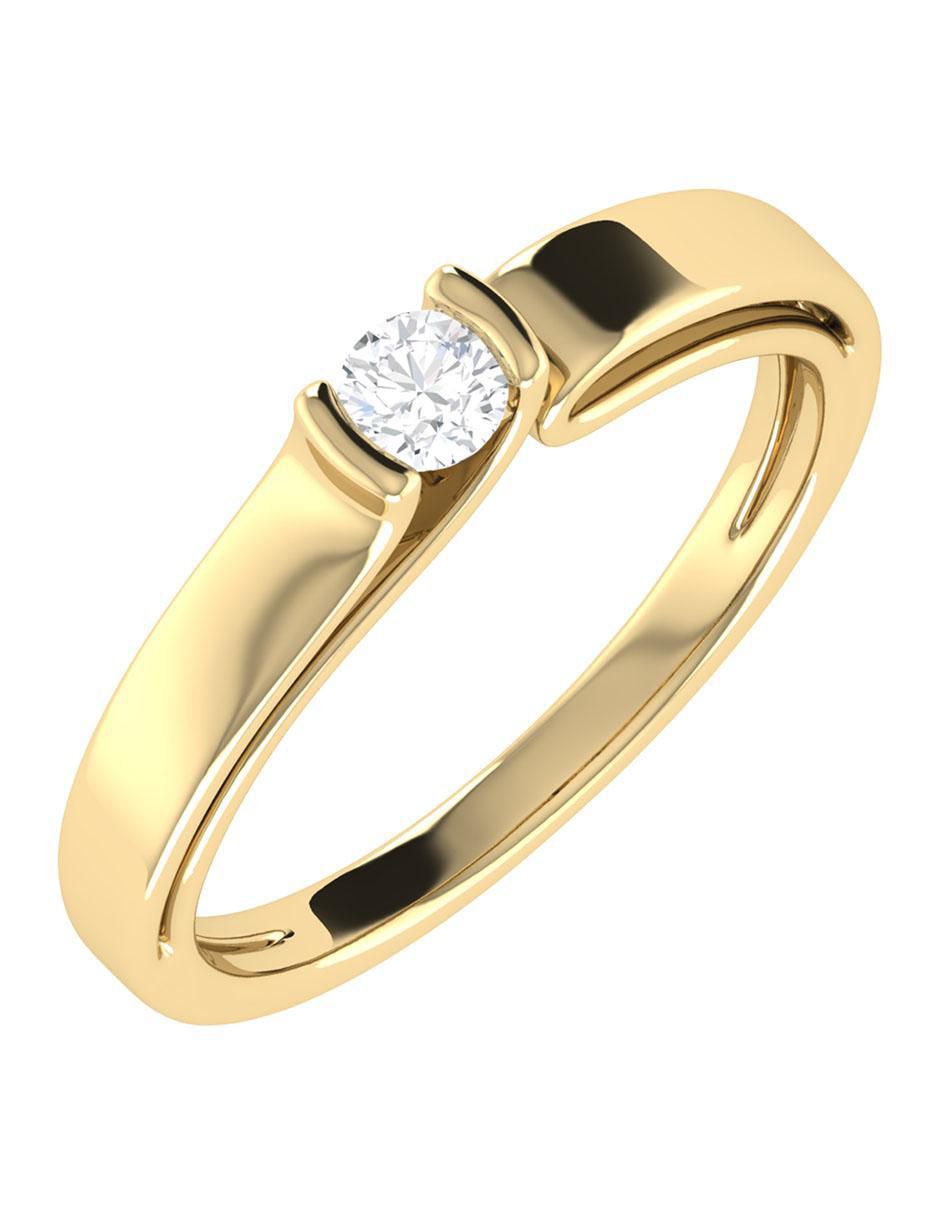 Argolla de oro 14 k diamante 5