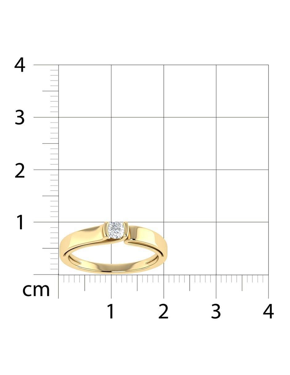 Argolla de oro 14 k diamante 6