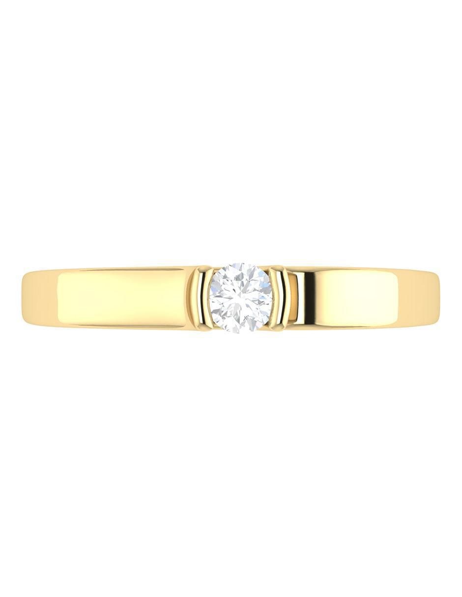 Argolla de oro 14 k diamante