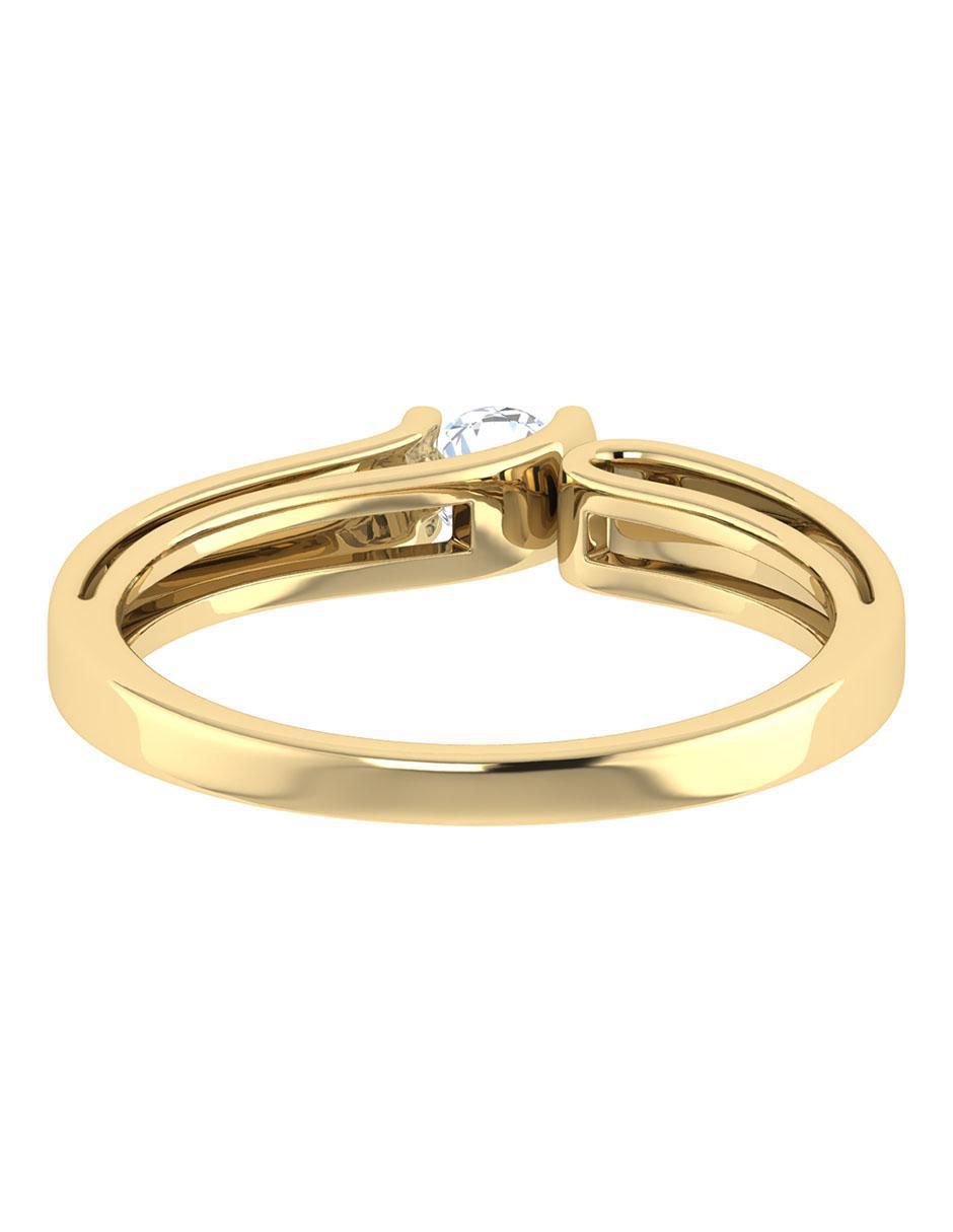 Argolla de oro 14 k diamante