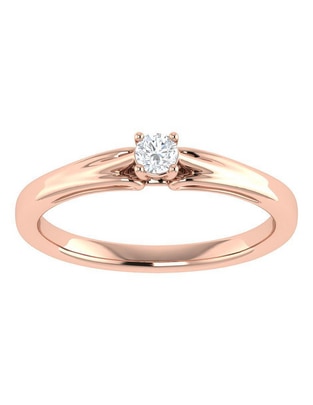Argolla de oro rosa 14 k diamante Argolla de oro rosa 14 k diamante