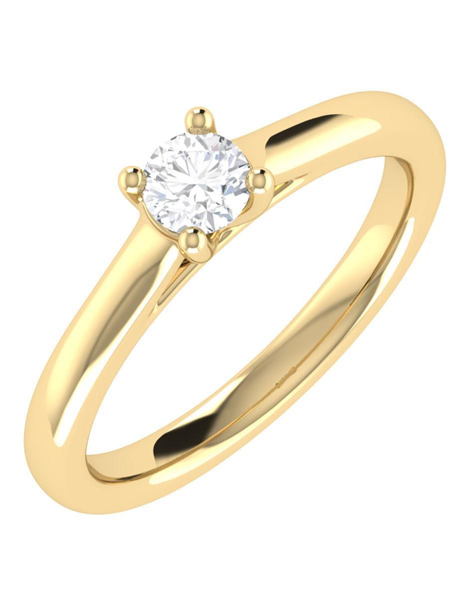 Argolla de oro 14 k diamante 5