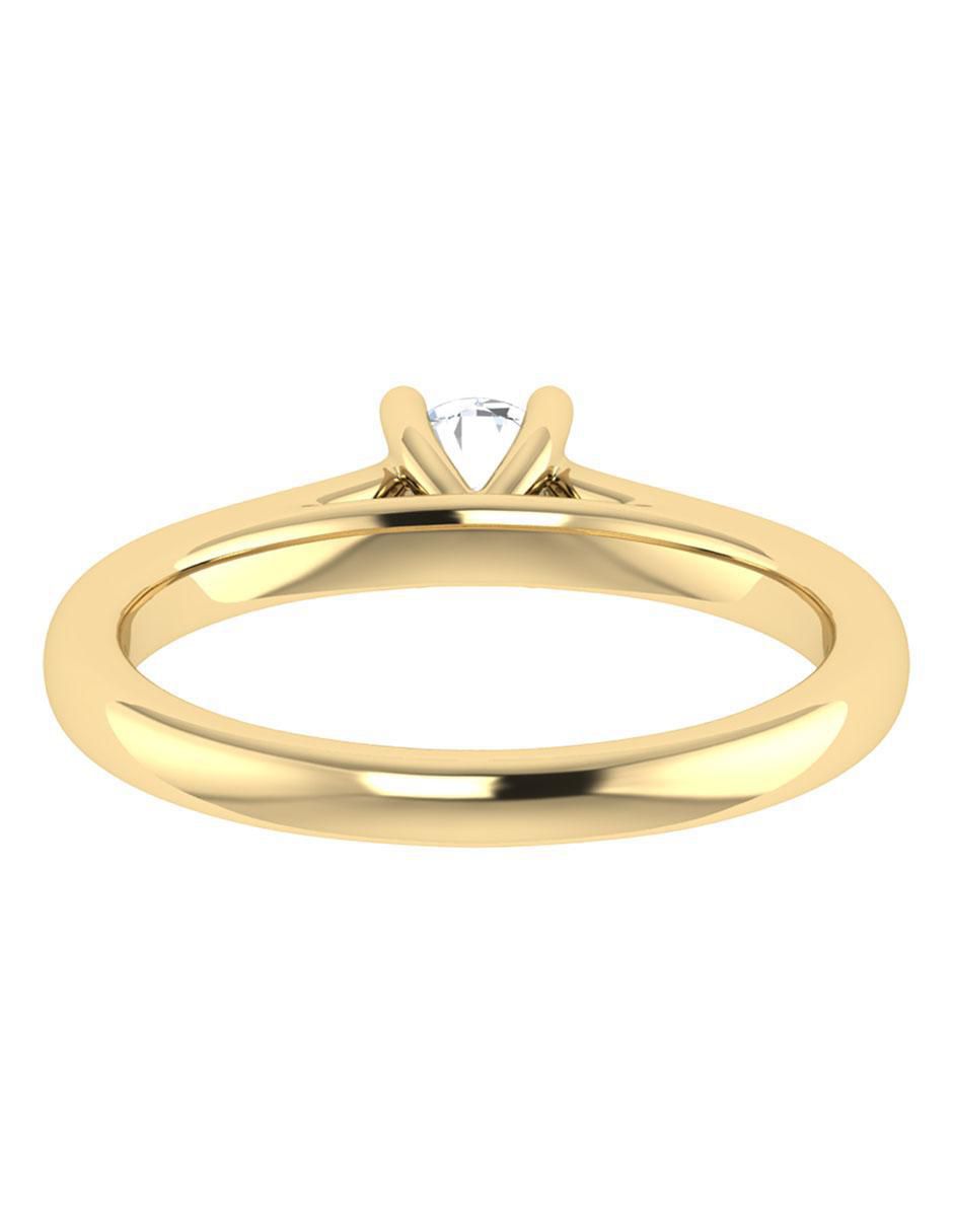 Argolla de oro 14 k diamante 3