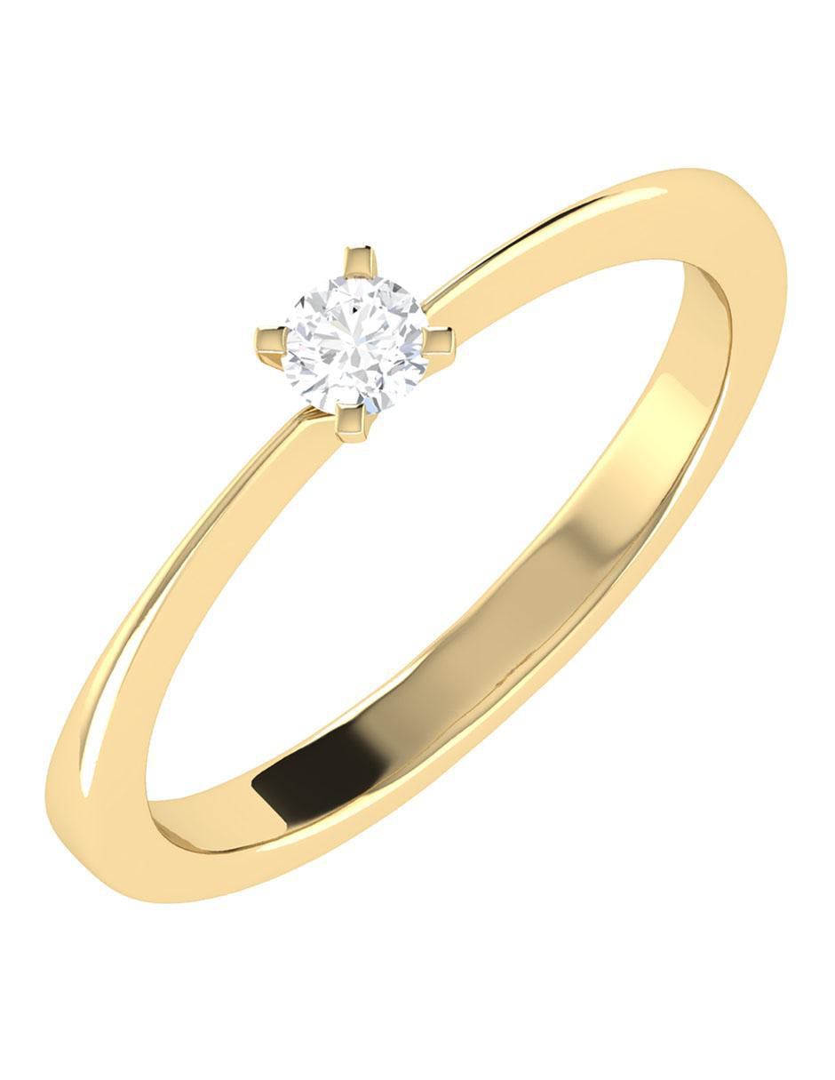 Argolla de oro 14 k diamante 5