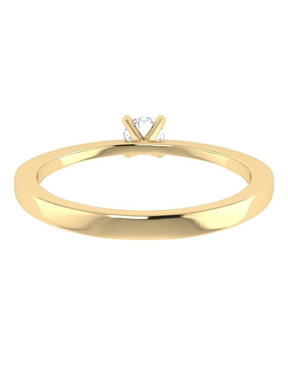 Argolla de oro 14 k diamante 4