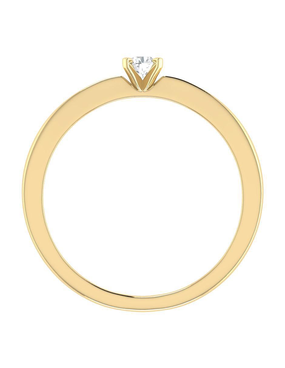 Argolla de oro 14 k diamante 3